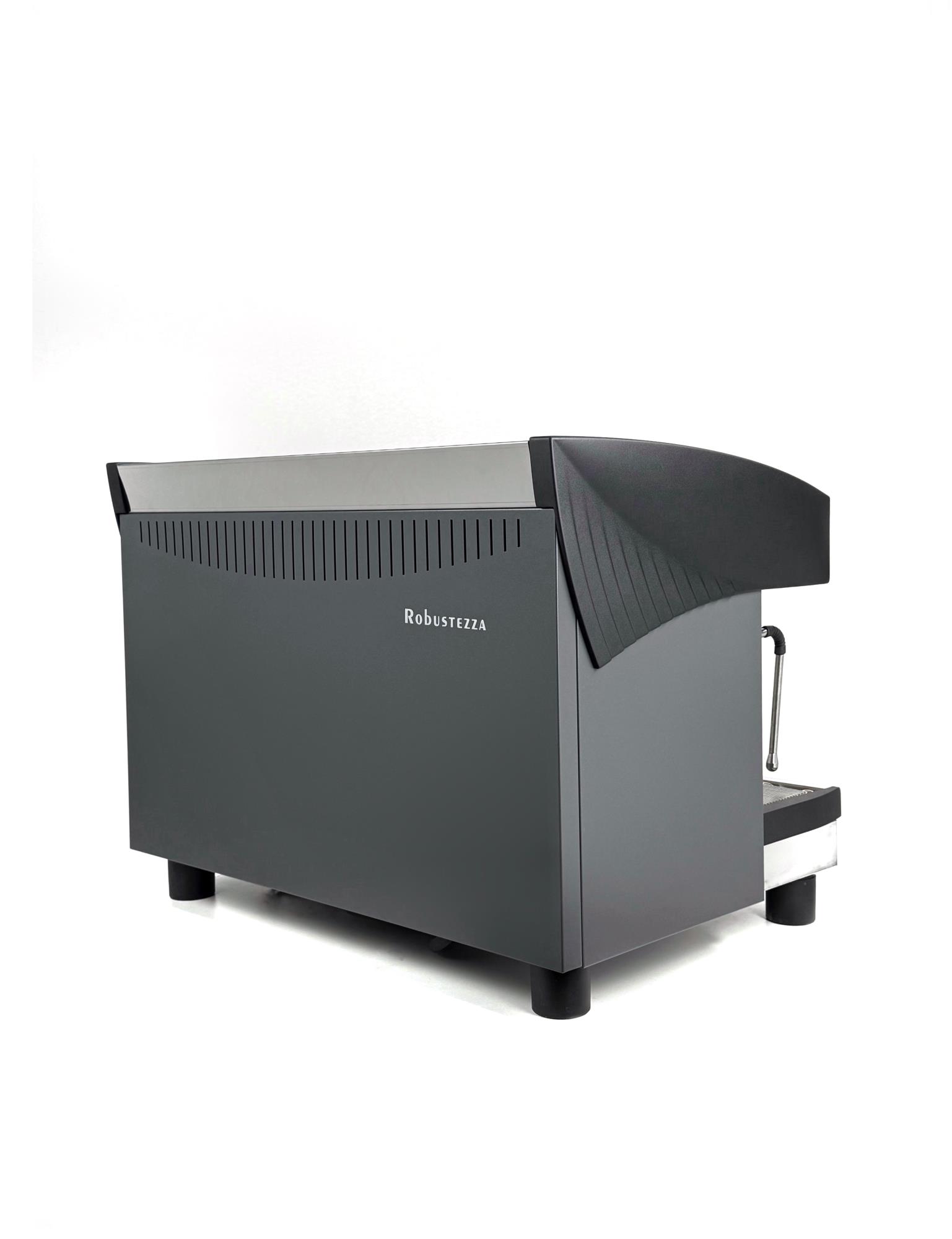 КОФЕМАШИНА ПОЛУАВТОМАТ ROBUSTEZZA ST2M/ ЧЕРНАЯ+ВЫСОКАЯ ГРУППА 185 ММ МУЛЬТИФАЗНАЯ