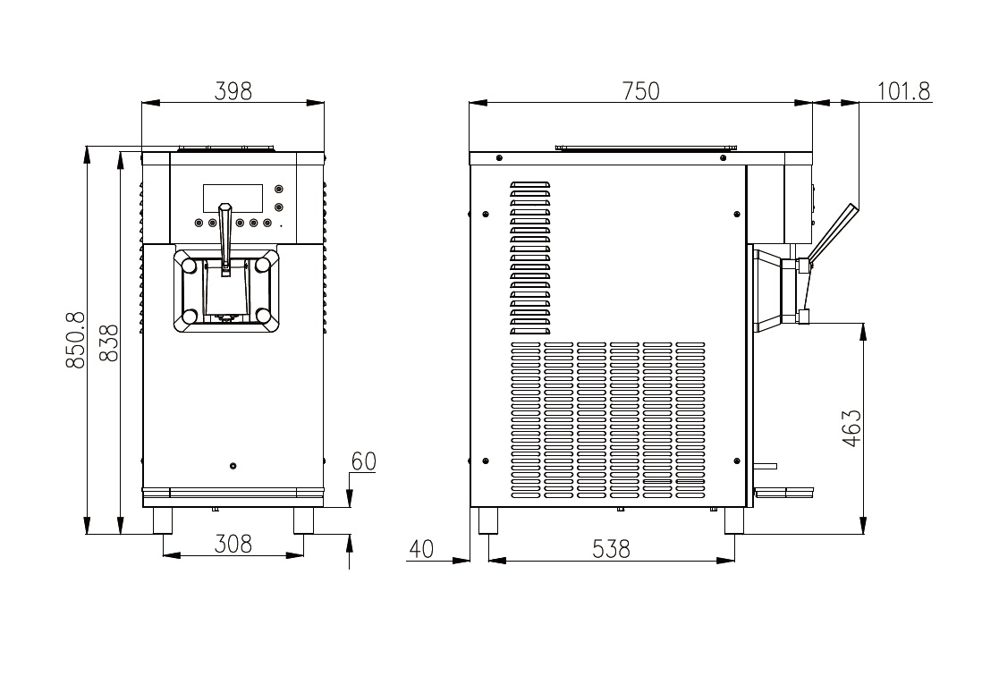 ФРИЗЕР ДЛЯ МОРОЖЕНОГО GELPROM GP100PRO-AP-SP, ПАСТЕРИЗАЦИЯ, ПОМПА