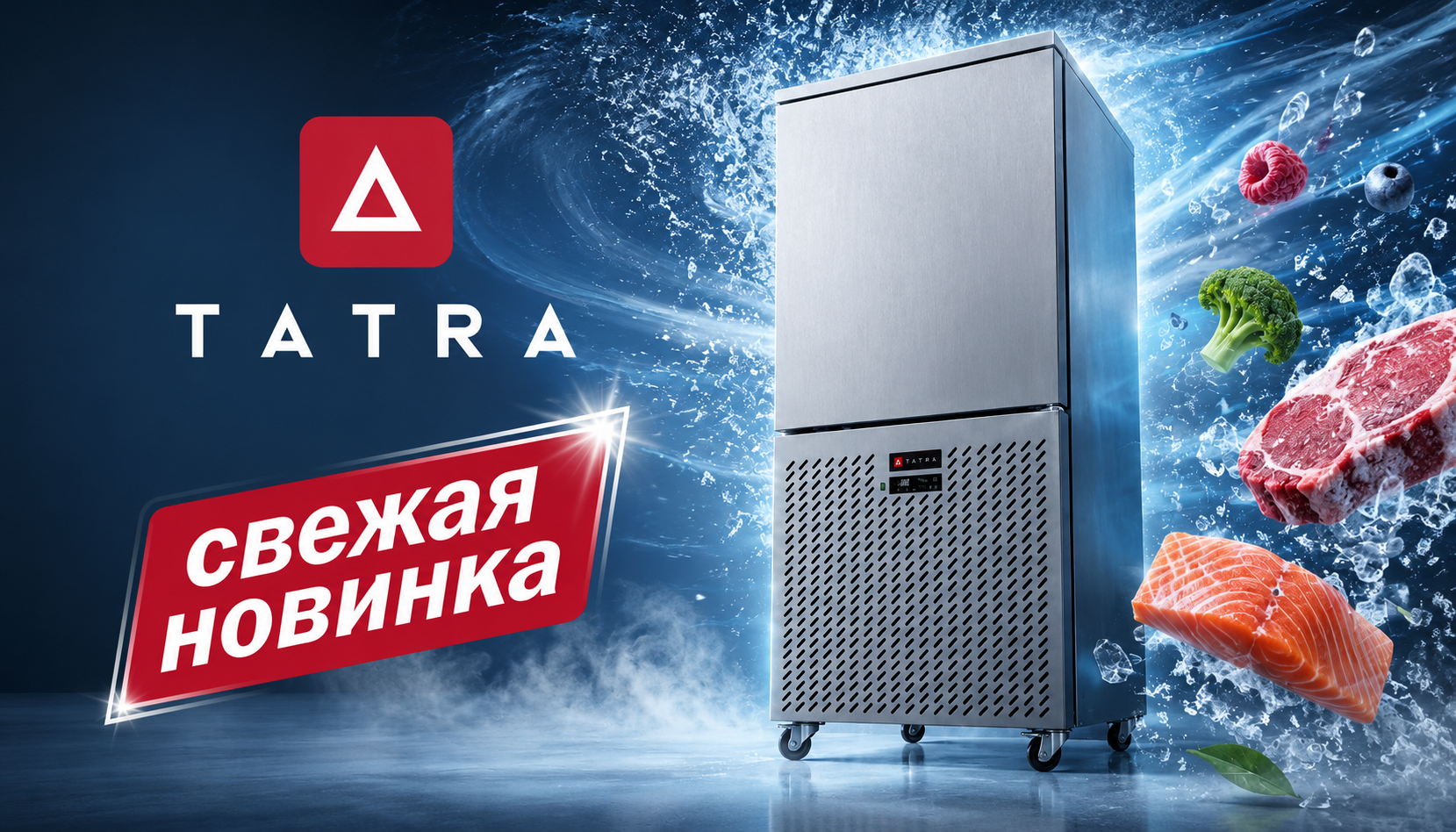Новинка от Tatra - шкафы шоковой заморозки серии TSH с интуитивной touch панелью управления.